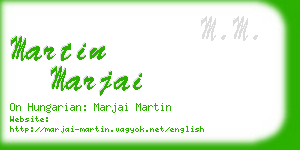 martin marjai business card